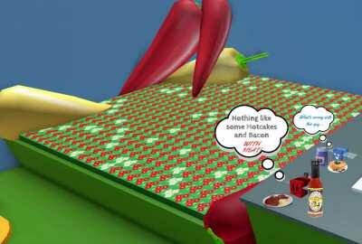 Spicy bee and cool bee having a breakfast together!