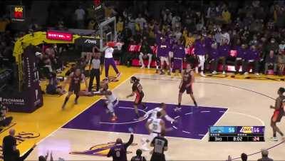 [Highlight] LeBron throws down the jam and keeps himself from falling off balance