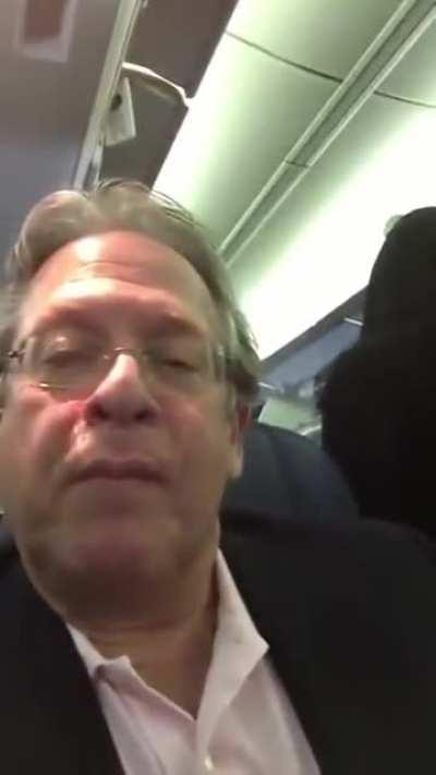 Passenger Screams In The Face Of Screaming Kid On A Plane. The mans laugh just gets me every time.﻿