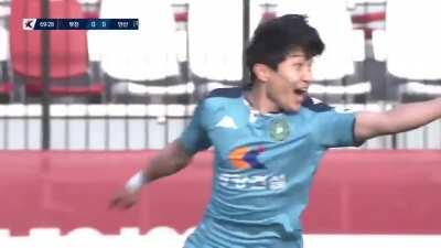 Bucheon 0 - [1] Ansan Greeners - Min Jun-Yeong 70' (Amazing long distance shot)