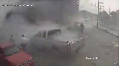 launching pyrotechnics from a truck