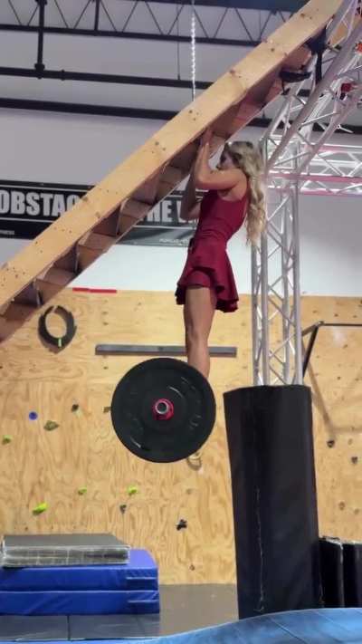 Saw this girl campusing with toe hook beta