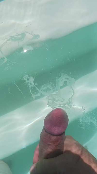 It's never to cold for a dip in the pool