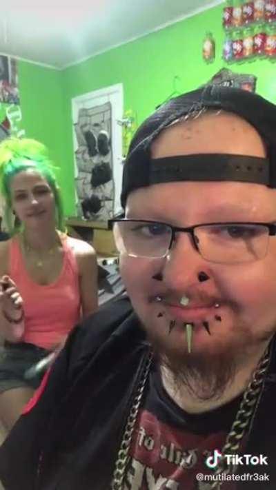 When you love RicknMorty so much you paint your room portal green and dye you girls drapes and carpet to match 😏