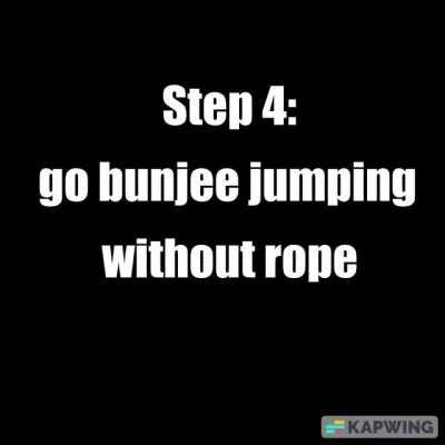 bungee jumping without rope is too much fun