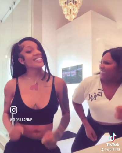 Glo doing a TikTok dance