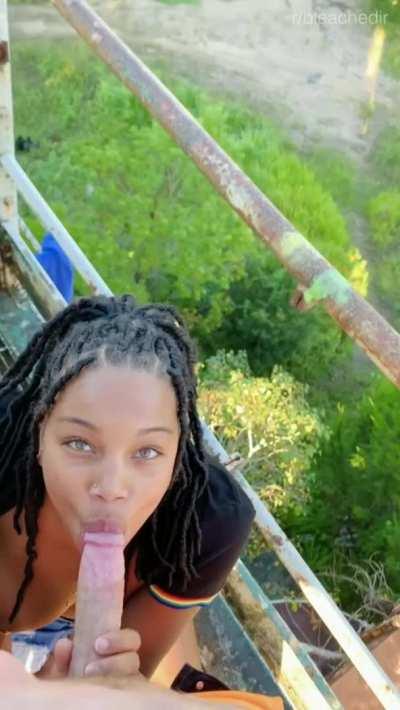 Outdoor Blowjob in a Park