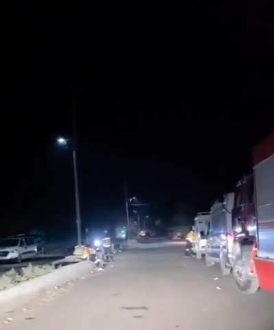 This convoy of Civil Defense was Heading from Gov-controlled Deir ez-Zor city to SDF-controlled 
