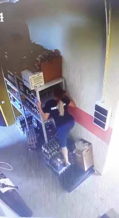 Please press pause at 10 seconds, you too will be impressed by her sheer tenacity.