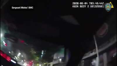 Footage of Dzenan Camovic stabbing a New York City police officer in the neck and shooting two others while yelling 