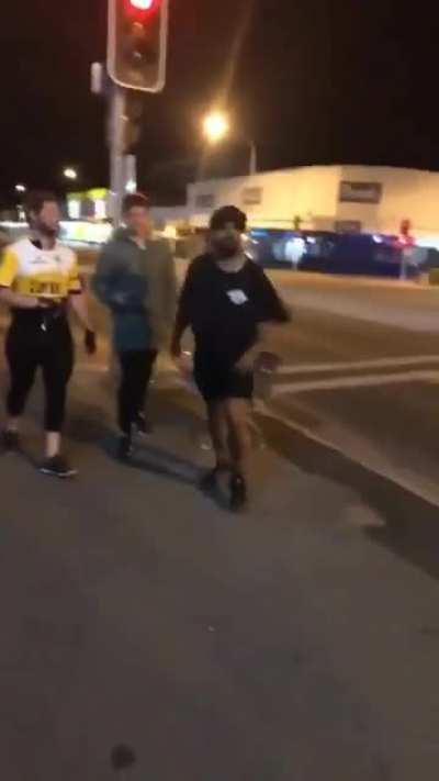 At least he had a helmet on I guess