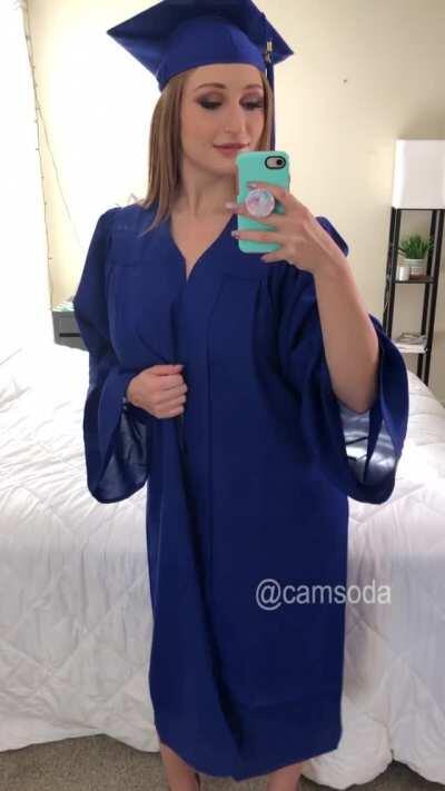 Frisky Grad With Her HUGE Titties
