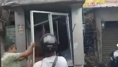 Lost war, Now vandalizing local Muslims shops in india