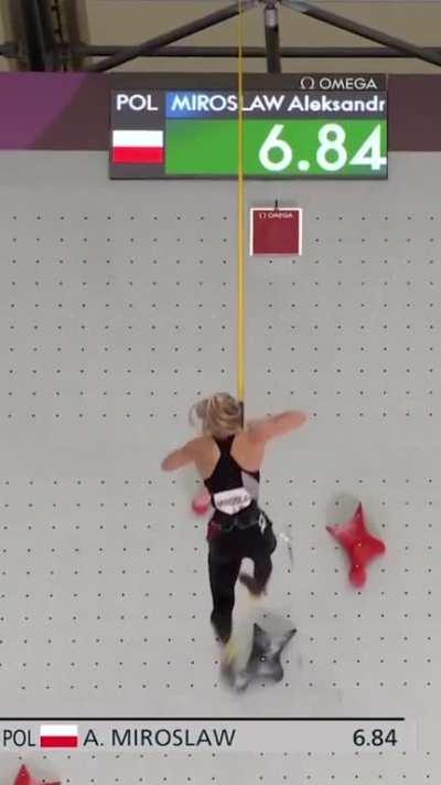 Ola Miraslaw breaking the climb speedrunning world record