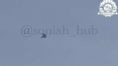 Ukrainian MiG-29 destroyed Russian outpost using american GBU-62 bombs. April 2025. Location unknown.