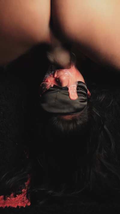 Desi Slut making a bright red mess