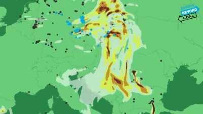 Air pollution caused by coal-fired power plants in 2016