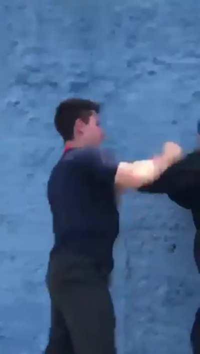 School fight. At the end the kid says 