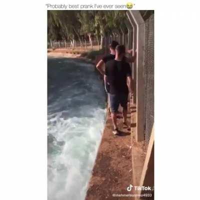 I am gonna push you in the water...