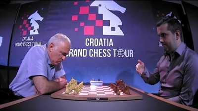 Nepo scared of angry garry as he wanted to offer a handshake.