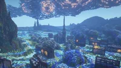 I Built Starry Night in Minecraft