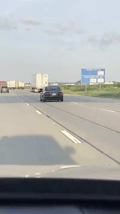 Just seen this dancing car on 70 in Illinois. You can hear my wife yelling at me not to pass it.