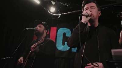 Rick Astley sings 