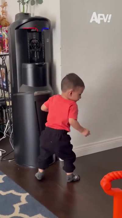 Unsteady on his feet.