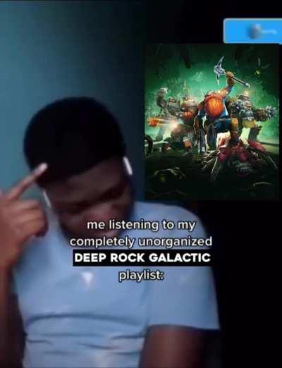 Me Listening to My Completely Unorganized DRG Playlist