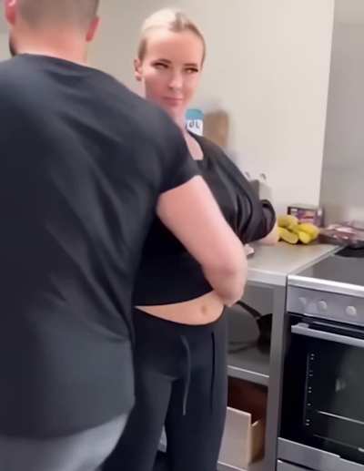 Blonde got pantsed while going commando