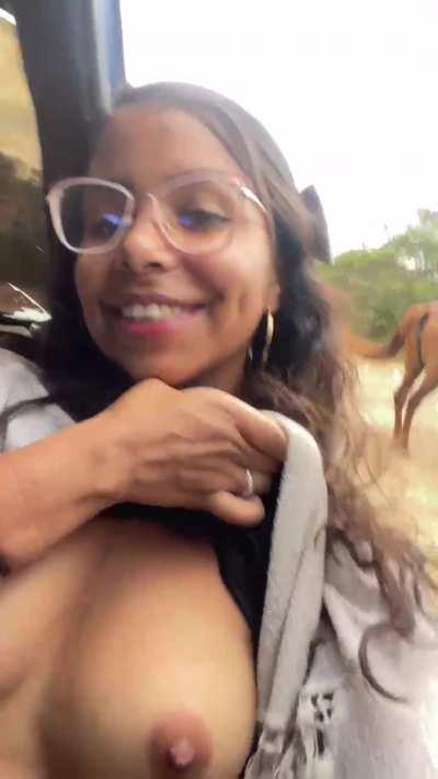 whoever said flashing in public is boring.. you are wrong doll