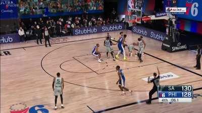 [Highlight] Shake Milton buries the 3 to put the Sixers up 1 with 6.1 seconds left