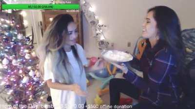 when rae got pied on the face for charity!