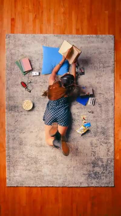 Xochitl Gomez posing from above for Hot Topic Social Collision