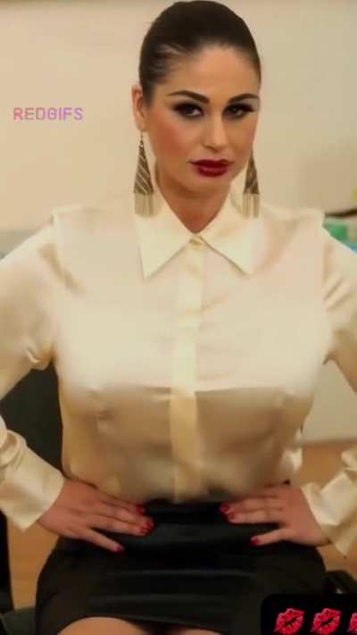 AI satin blouse video