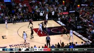 [Highlight] Karl-Anthony Towns tells Jimmy Butler to get in the weight room and then buries the jumper in his face in clutch time!