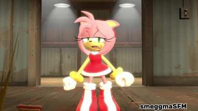 sonic throws a hotdog at Amy(SFM)
