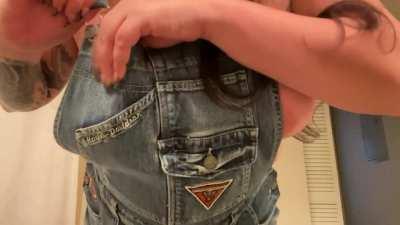 couldn’t wait to show all of you my harley davidson overalls [oc]