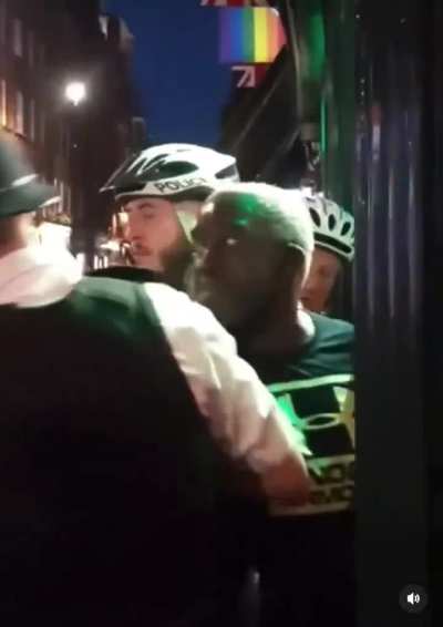 A guy in the UK is arrested and claims he can't breathe