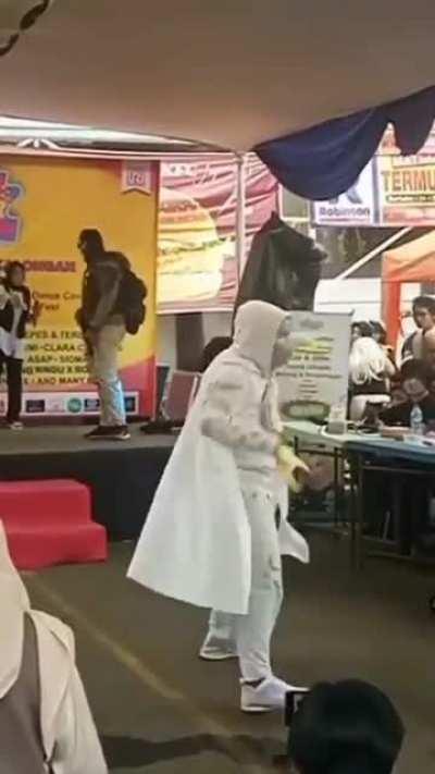 Right in Ghost's junk