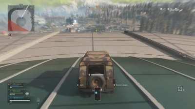 SUV on top of the Stadium in BR. #TeamMountainGoat