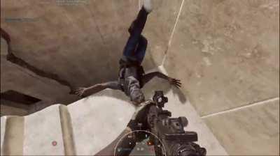 He got on the ground