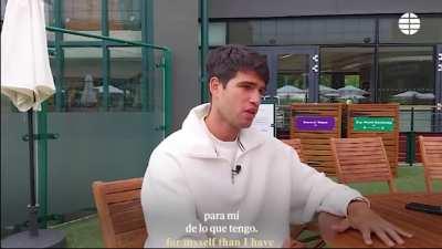Carlos Alcaraz on time demands of tennis