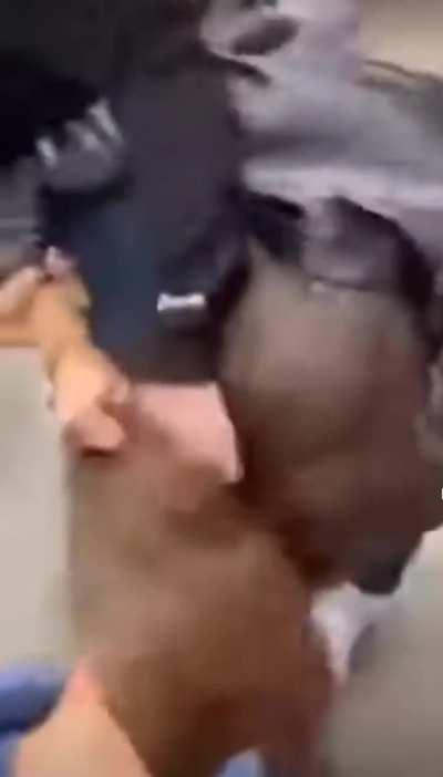 Kung-fu girl squeezes and smashes sexy girl with blue skirt and high heels 🔥 