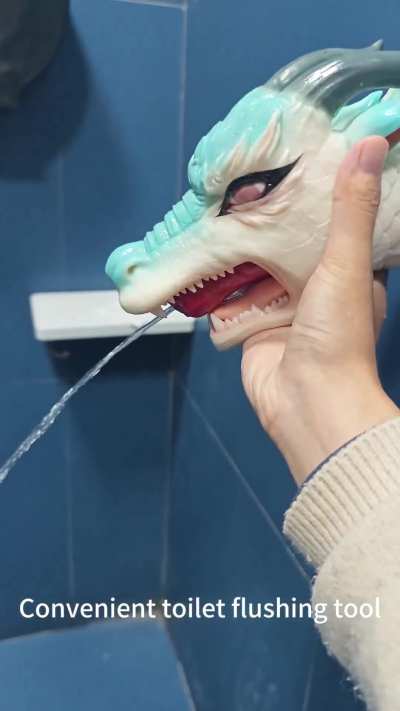 So how do you flush the toilet? Me 💦🐲