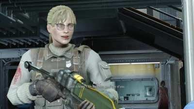 Austin briefly turns into an image of a mirelurk