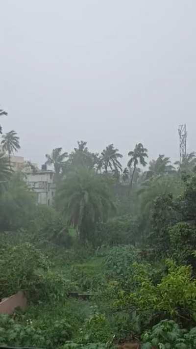 Calmer part of Cyclone Yaas, India