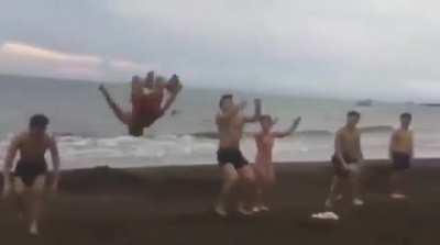 That guy at the end...