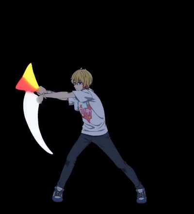 Aqua Wotagei GIF from the official Anime twitter