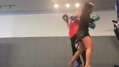 Jackie Buntan drilling and executing in her One Championship debut.